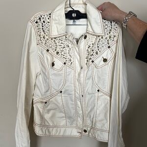 Cache Women's cream Lace Detail Jacket